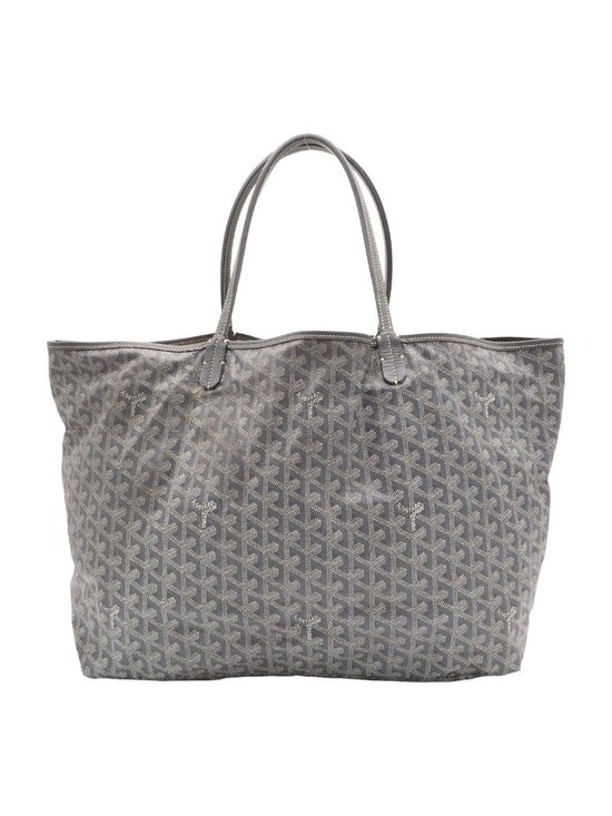 Goyard Handbags - Goyard Saint Louis GM Tote Large Shoulder Bag Leather Gray White